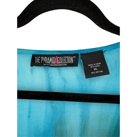 The Pyramid Collection Women’s XL Kimono Top Colorful Flowy Fairycore Whimsigoth - Picture 4 of 5